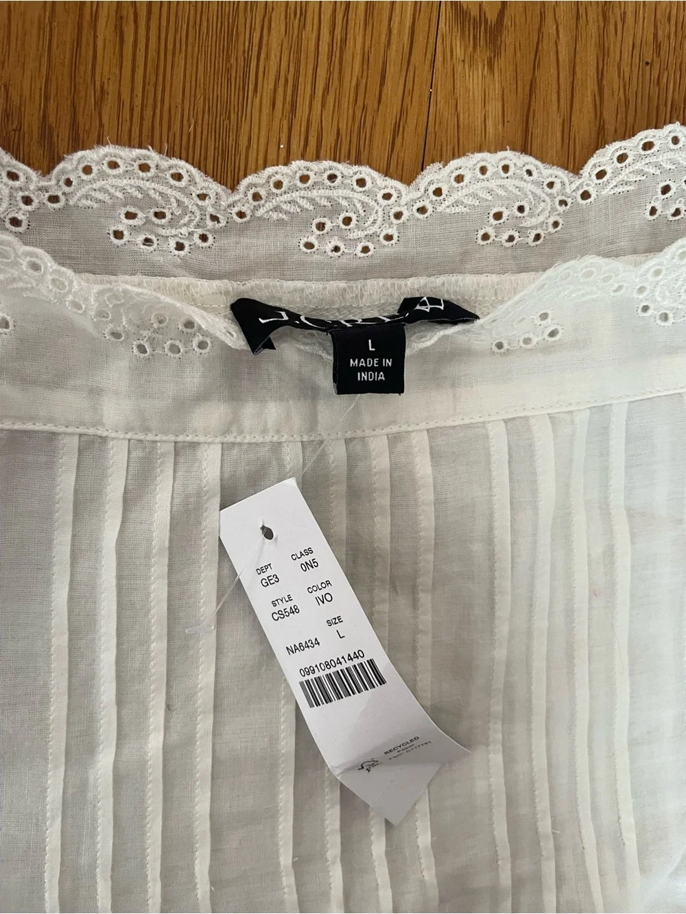 Jcrew Cotton voile scallop-trim babydoll dress